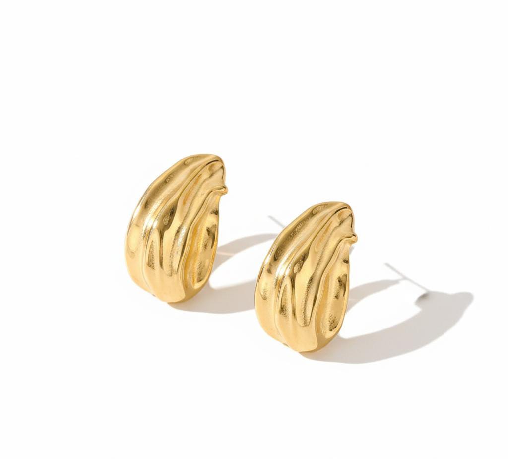 Boucles d'oreilles pendantes cannelées