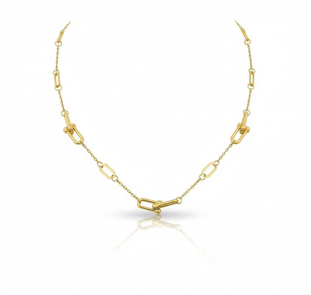 Chic Gold Link Necklace
