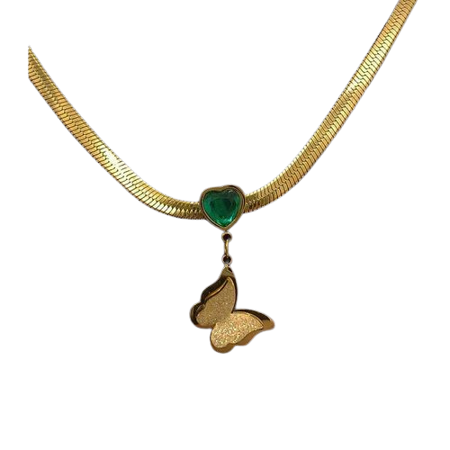 Green Heart Necklace